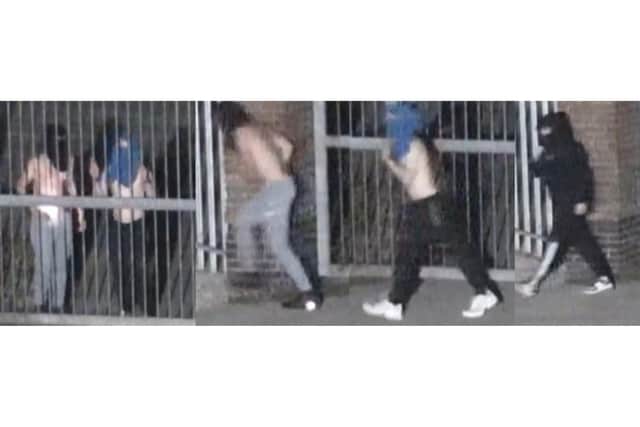 Police are asking for the public's help to identify the three people in the image
