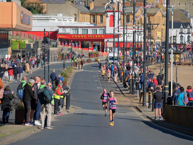 The winners near the finish