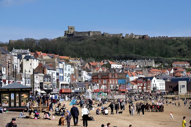A busy beach for Easter weekend.