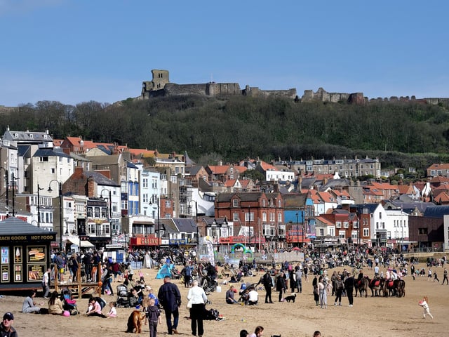 A busy beach for Easter weekend.