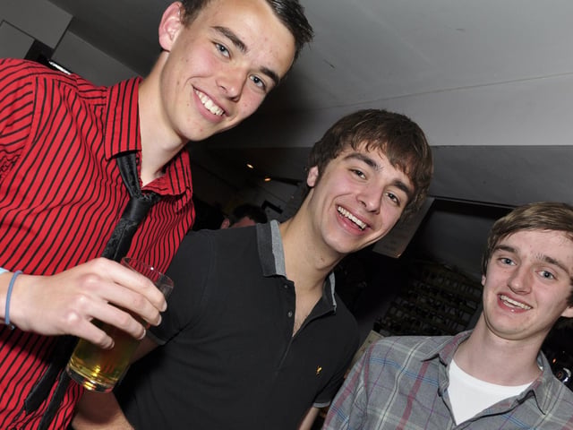 Dan, Sam and Will relax in style.
