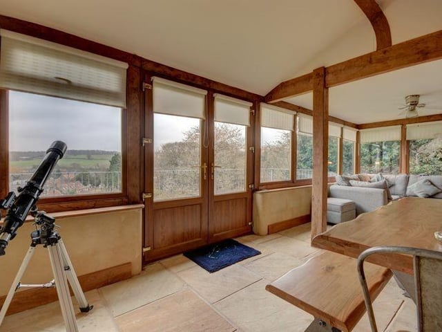This versatile open living space has spectacular views.