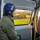 North Yorkshire Police officer on there way to a Scarborough property during the national week of action to target county lines drug dealing.