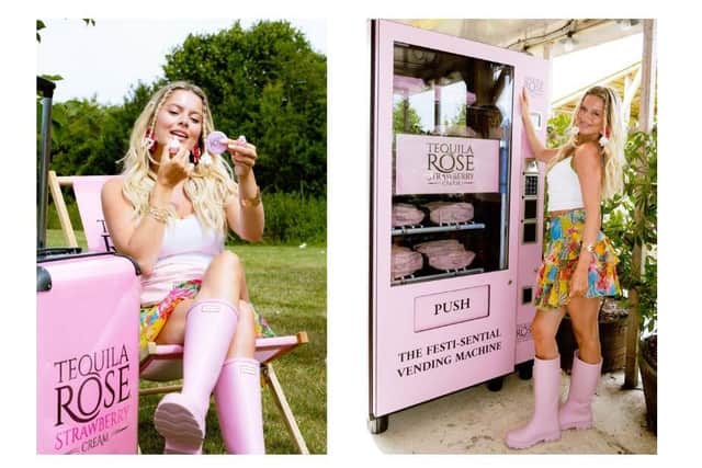 Tasha Ghouri launches the UK’s first Festi-sential vending machine with Tequila Rose.