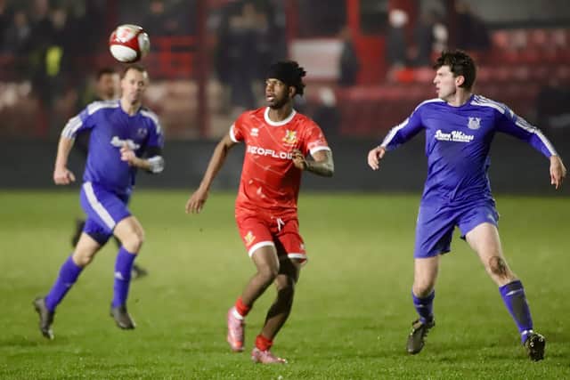 The Seasiders in action against Dunnington. Photo by Thomas Fynn