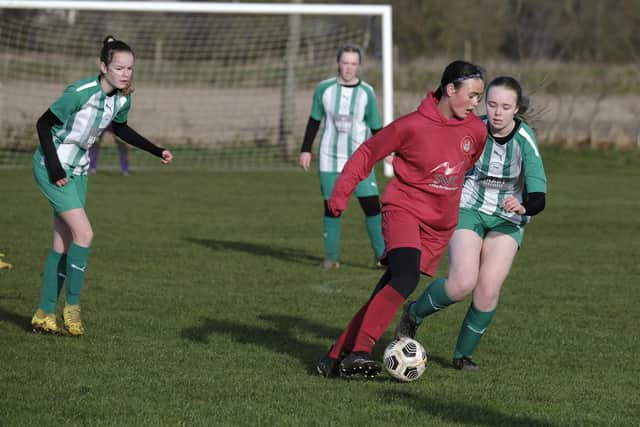 Scarborough Ladies press on against Wigginton during the 3-1 win