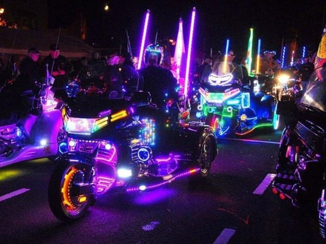 The popular Scarborough Goldwing Light Parade is on September 9. The even features free admission, daytime display with raffle, tombola and gift shop, nighttime parade of Goldwing motorcycles,closing fireworks display all in aid of Yorkshire Air Ambulance.