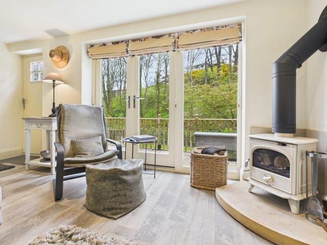 Woodland views and a cosy log burner.