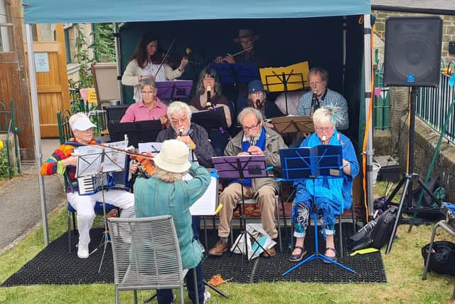Hawsker Village Band performing at Glaisdale last year.