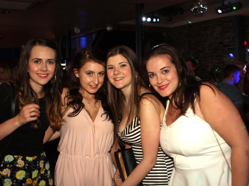 Sarah, Lia, Hannah & Lucy in Blue Lounge.
