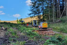 An air ambulance was called to treat the injured teenager. (Photo: Scarborough and Ryedale Mountain Rescue Team)