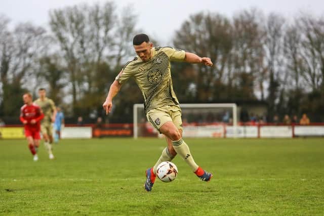 Boro were held to a 1-1 draw at struggling Needham Market. Photo by Zach Forster