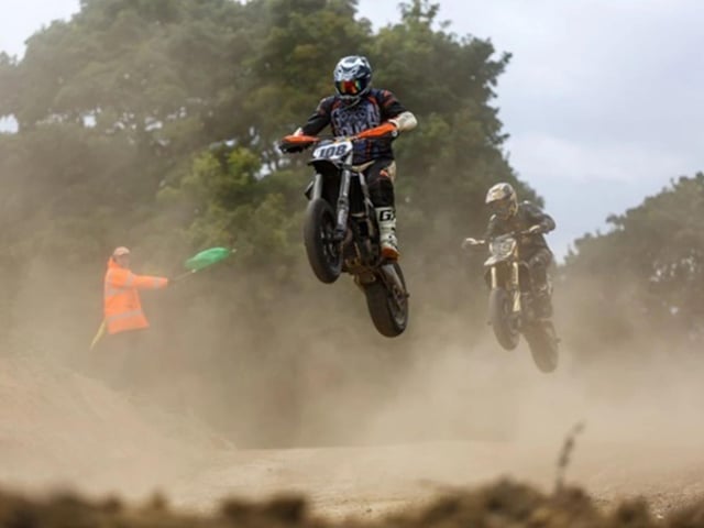 The GB SuperMoto Championship returns to Oliver’s Mount over August 2025 Bank Holiday Weekend (August 23-24). Come see the best SuperMoto riders in the country battle it out in round 6 of their British Championship. SuperMoto always provides close, thrilling racing in a track adapted for them including exciting off-road sections too.