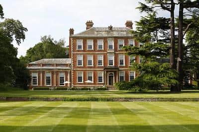 Middlethorpe Hall creates the perfect picture postcard from the bottom of the giant lawn. Image: Middlethorpe Hall