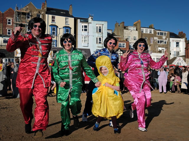 The fab four with their yellow submarine