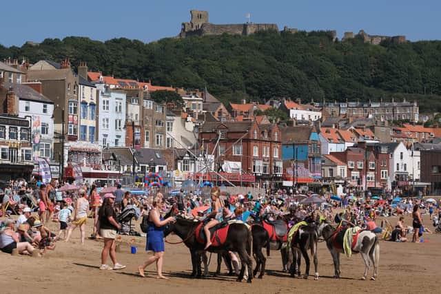 Blistering sunshine beat down on Scarborough during a heatwave in July.