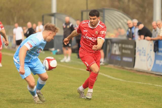 Bridlington Town drew 2-2 at Liversedge. Photo by TCF Photography