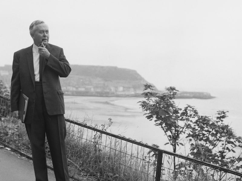 British Labour leader Harold Wilson (1916 - 1995) attends the Labour Party Conference in Scarborough, October 1, 1963.