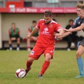 Andy Norfolk scored Bridlington Town's opening goal from the penalty spot in their last-gasp 3-2 loss at Tadcaster Albion on Easter Monday.