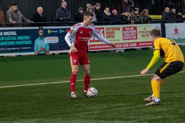 Luca Colville in action against Rushall.