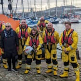 Rev. Canon Kate Bottley joined Scarborough Lifeboat crew on a training exercise last August Image: RNLI