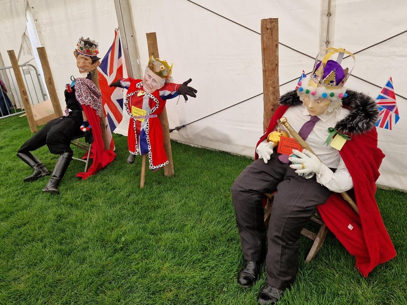 There was a coronation theme for this year's scarecrows