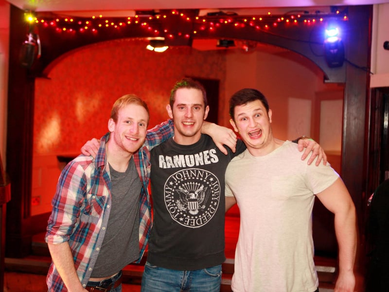 Danny, Ben and Matty enjoying student night in Bar2B