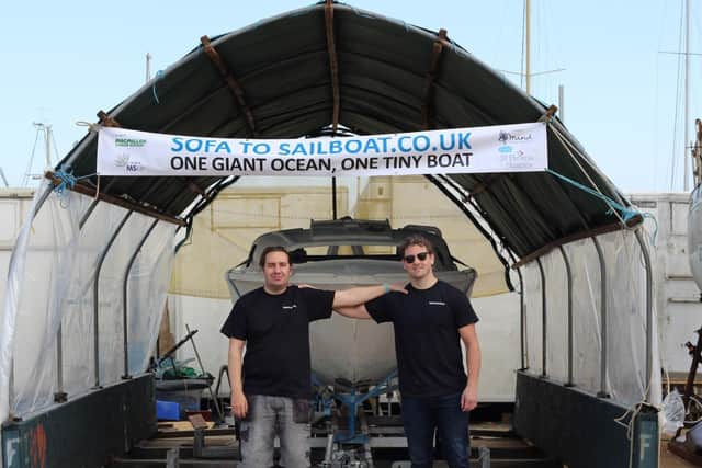 Skipper John Habbershaw (Left) with First Mate Farris Collins (Right). Credit: John Kenneth Habbershaw