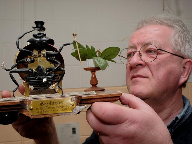 Maurice Feely with one of the incredible exhibits at the event