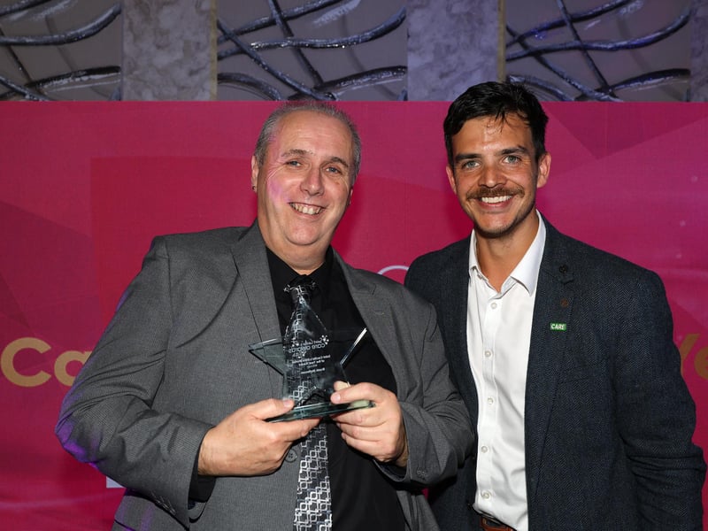 Bryan Mattinson, winner of the Care Worker of the Year award.
