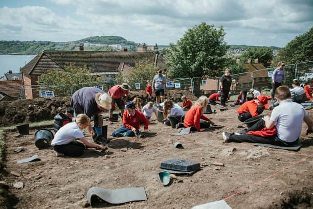 Pupils from St. George's RC Primary School excavating the site at Paradise during The Big Dig archaeology project - Photo by Matt Cooper