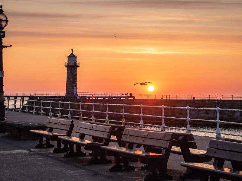 Sunrise as seen from Whitby west pier, by Deborah McCarthy.