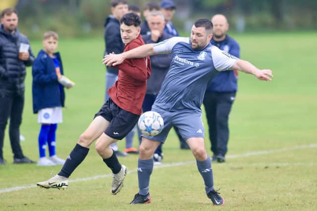 Brid Rovers Millau, grey kit, won 7-2 a Hedon. Photo by TCF Photography