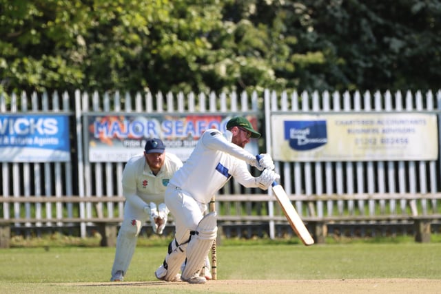 Bridlington CC 2nds in batting action against Sewerby CC.