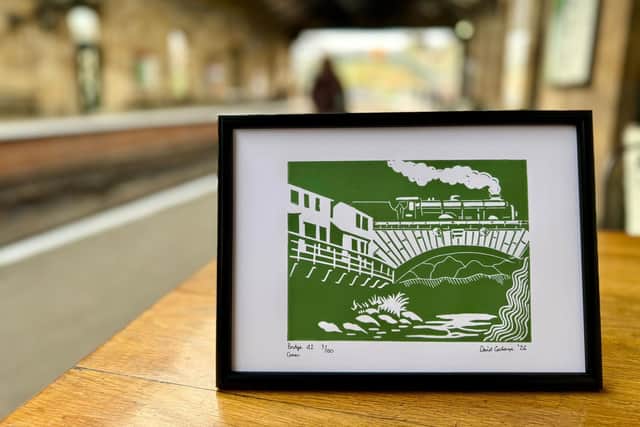 Limited edition David Cockayne Linotype prints will be available at shops along the line