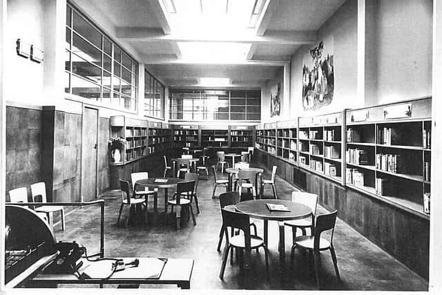 The junior library taken after the library was extended in 1936.