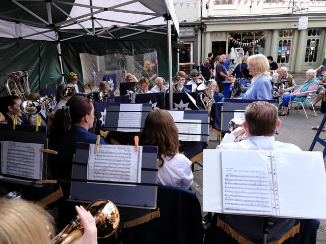 Live music filled the air from local bands, Charity Brass, Swinton & District Band, and the Malton White Star Band.