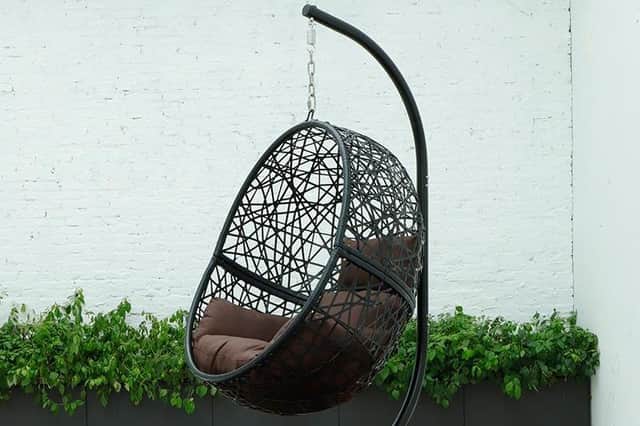 The BRIQ Hanging Egg Chair would be the perfect addition for any garden. Image: BRIQ