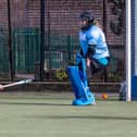 Birthday girl Emily Webster netted a hat-trick as Whitby Ladies beat Stockton 3-1. Photo by Brian Murfield