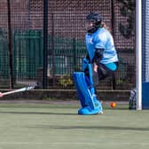 Birthday girl Emily Webster netted a hat-trick as Whitby Ladies beat Stockton 3-1. Photo by Brian Murfield