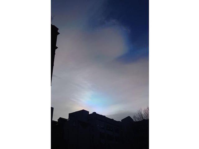 Sally took said she had to take her glasses off when she spotted the clouds making an appearance over Leeds.