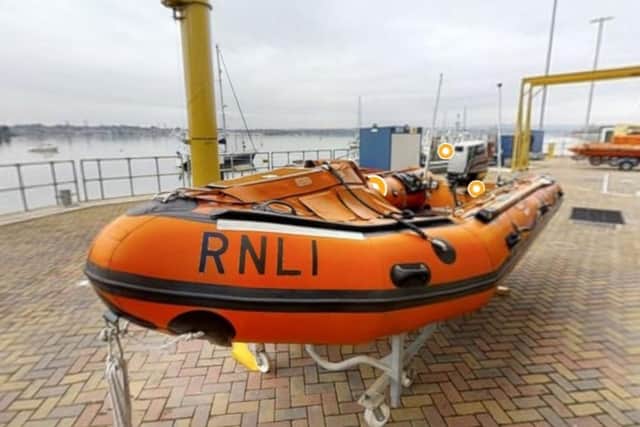 A photo still from he inshore lifeboat virtual tour. Image: Panoptic Motion