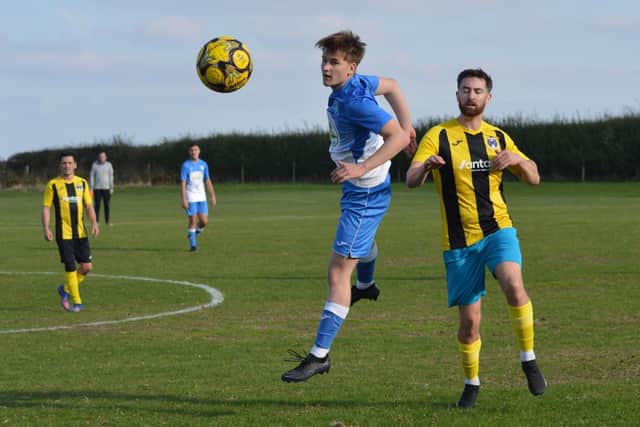 Heslerton, blue kit, lost 4-0 at home to Wombleton Wanderers