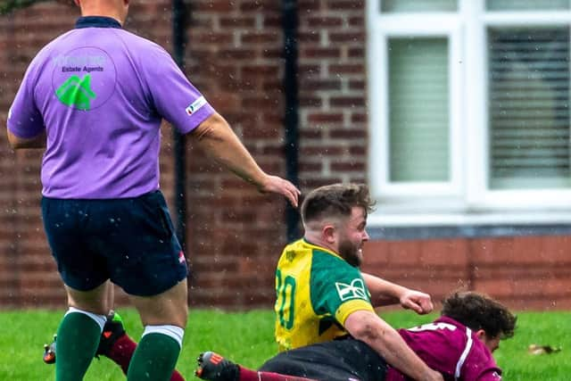 Whitby Maroons score their opening try against Wallsend