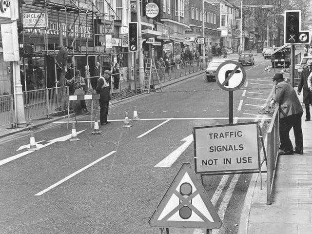 When traffic lights controlled the Westborough-Aberdeen Walk junction in May 1978.