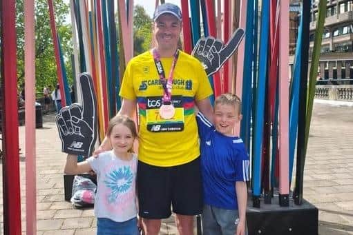 Scarborough Athletic Club's Anthony Gough finished the London Marathon in 3.32.00.