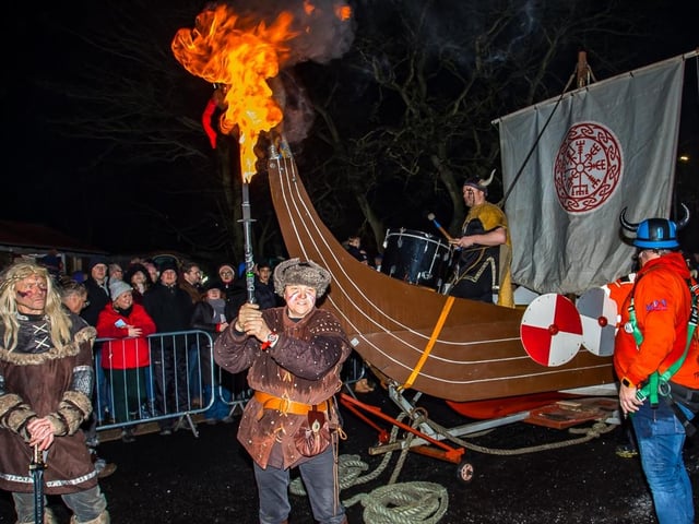 The Viking Longboat was followed by a beautiful Torchlight Procession with hundreds of people taking part.