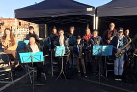 Whitby Area Concert Band at the Christmas market.