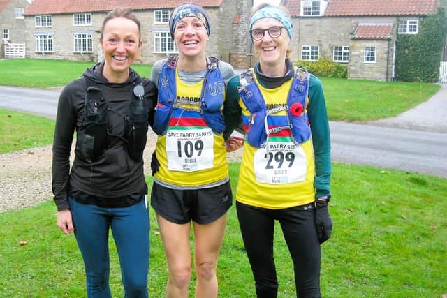 The Lockton Limping Female SAC second-placed Team - Marianne, Rhona and Sue