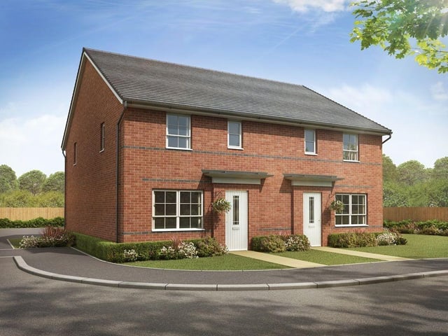 This new build two bedroom end terrace house is for sale with Barratt Homes for £153,000.